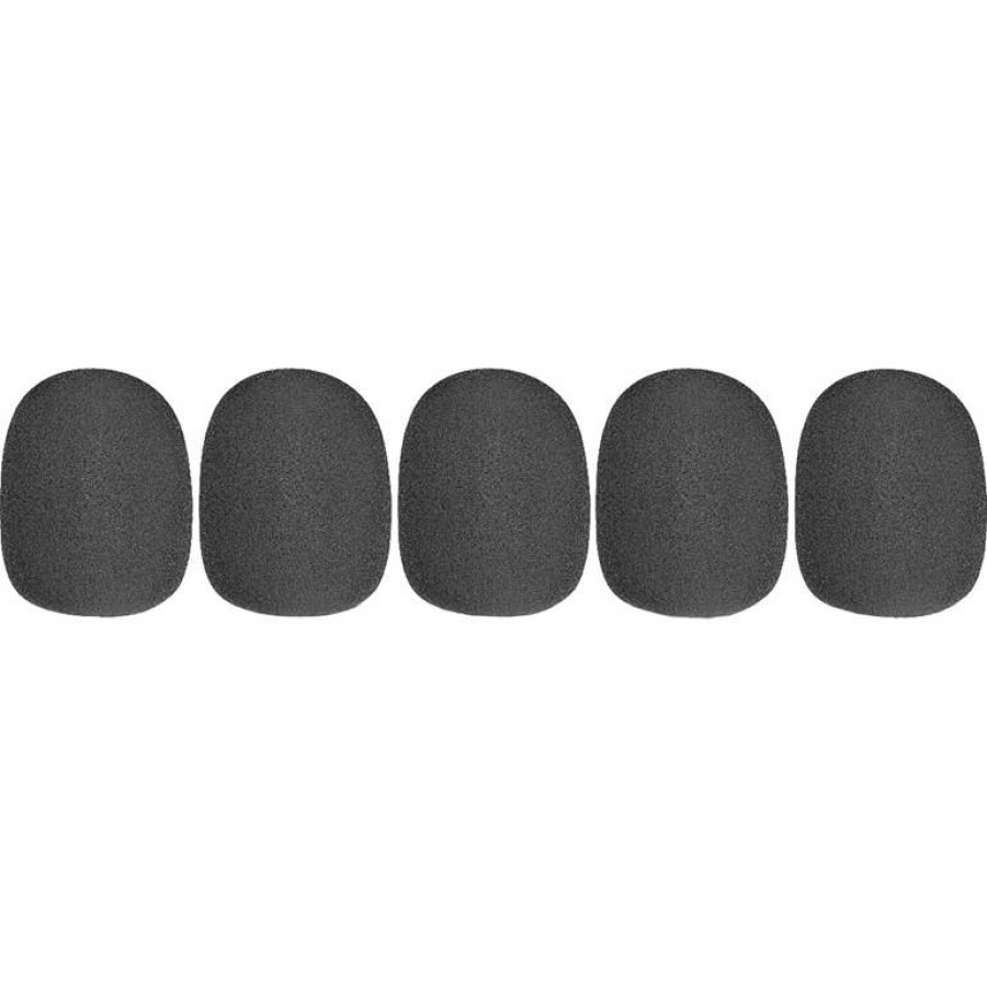 Stagg WS-S35/B5 Foam Microphone Windscreens, 5-Pack, Black